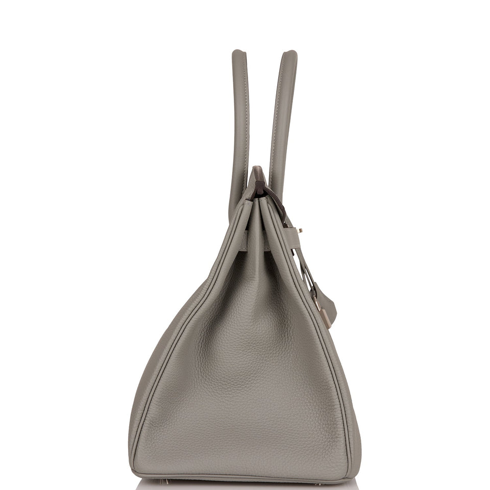 Hermes Birkin 35 Gris Mouette Verso Togo Palladium Hardware