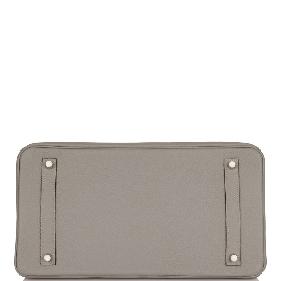 Hermes Birkin 35 Gris Mouette Verso Togo Palladium Hardware