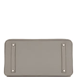 Hermes Birkin 35 Gris Mouette Verso Togo Palladium Hardware