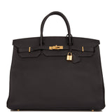 Hermes Birkin 40 Black Togo Gold Hardware
