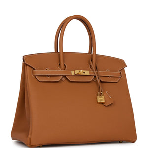 Hermes Birkin 35 Gold Togo Gold Hardware