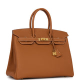 Hermes Birkin 35 Gold Togo Gold Hardware