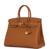 Hermes Birkin 35 Gold Togo Gold Hardware