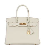 Hermes Birkin 30 Mushroom Togo Gold Hardware