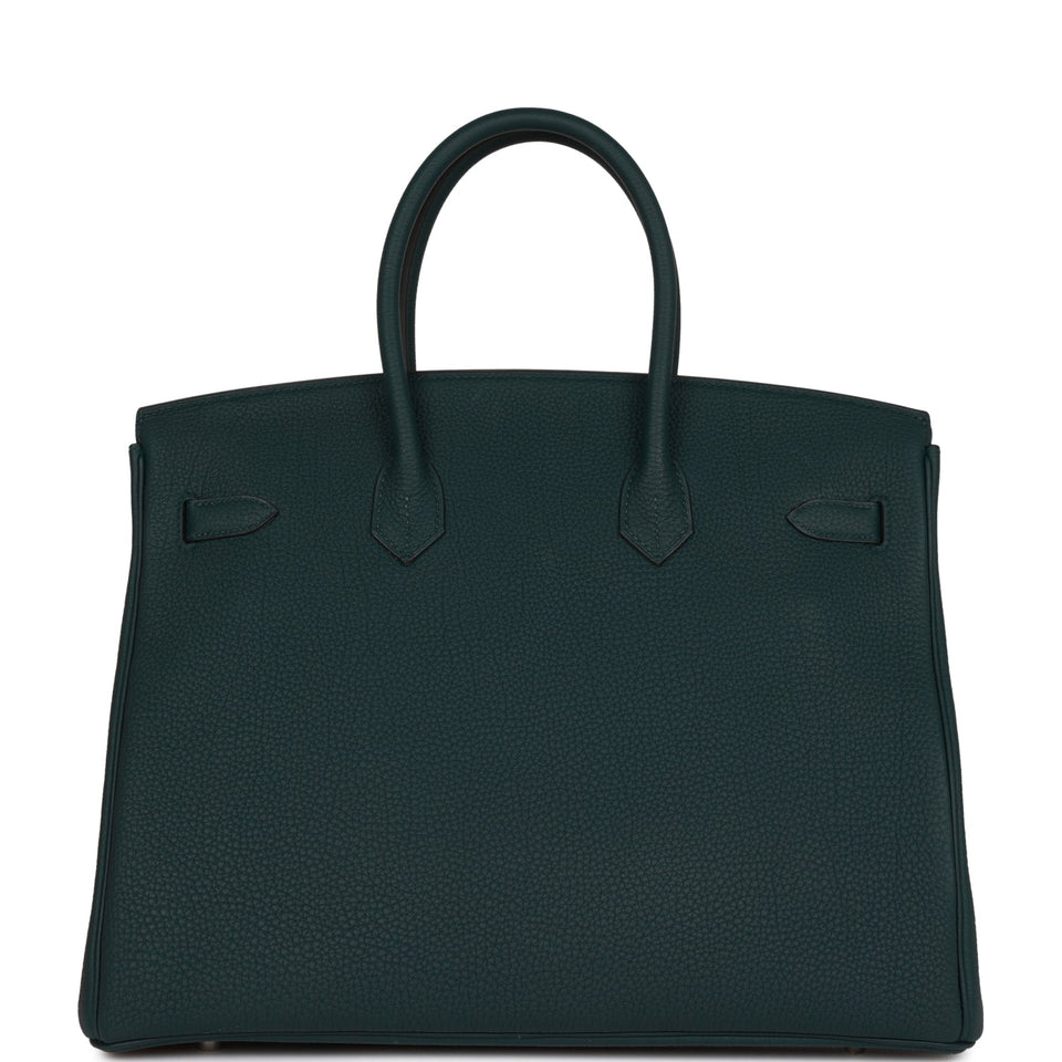 Hermes Birkin 35 Vert Cypress Togo Palladium Hardware