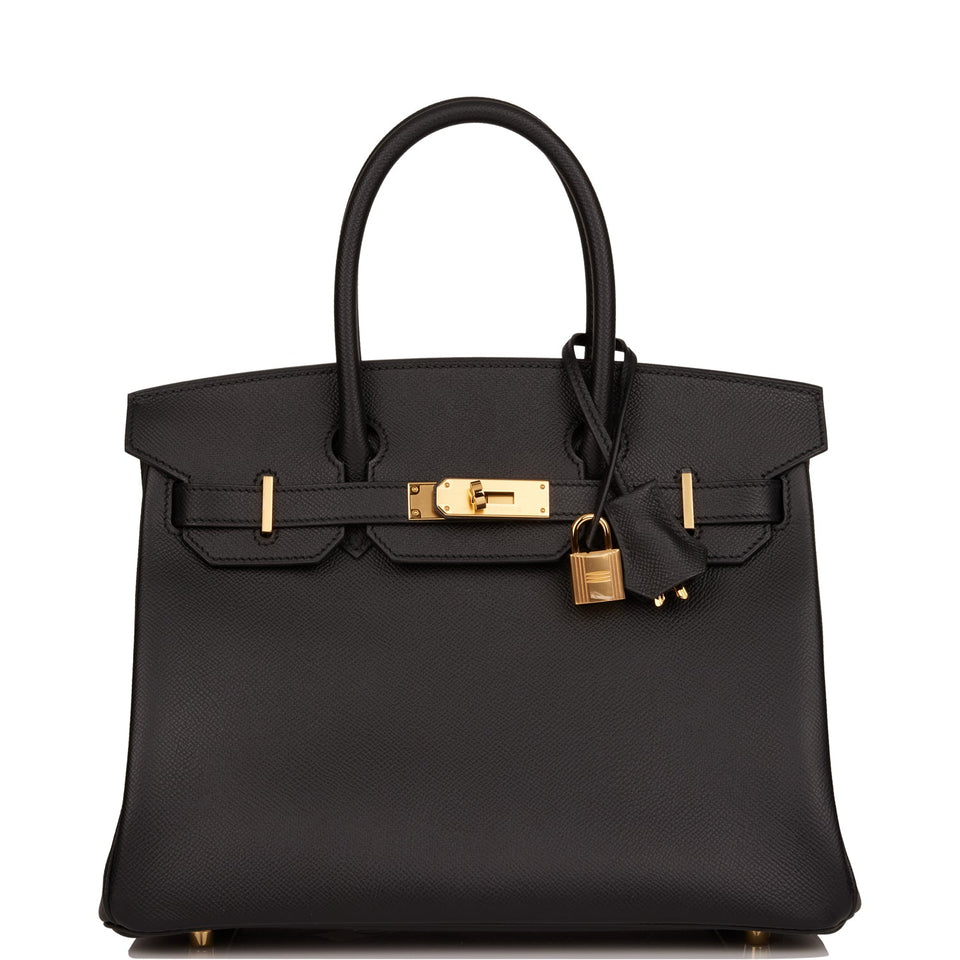 Hermes Birkin 30 Black Epsom Gold Hardware