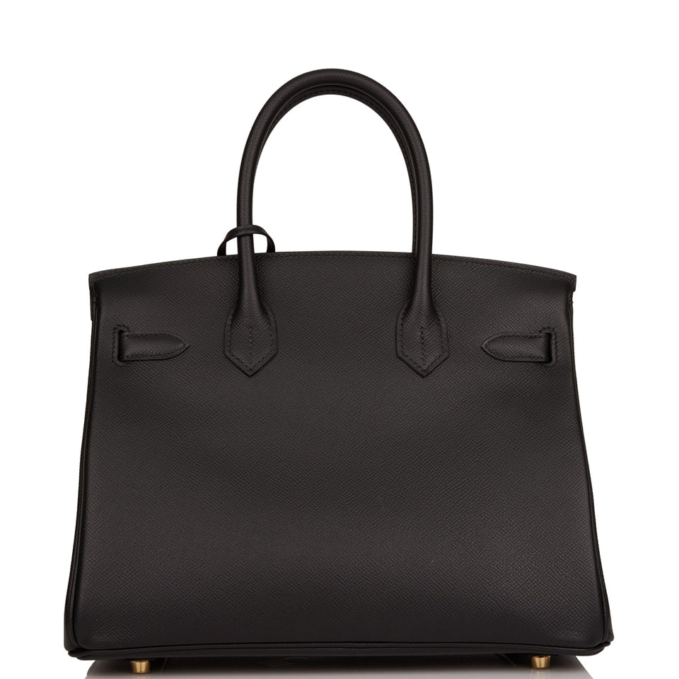 Hermes Birkin 30 Black Epsom Gold Hardware