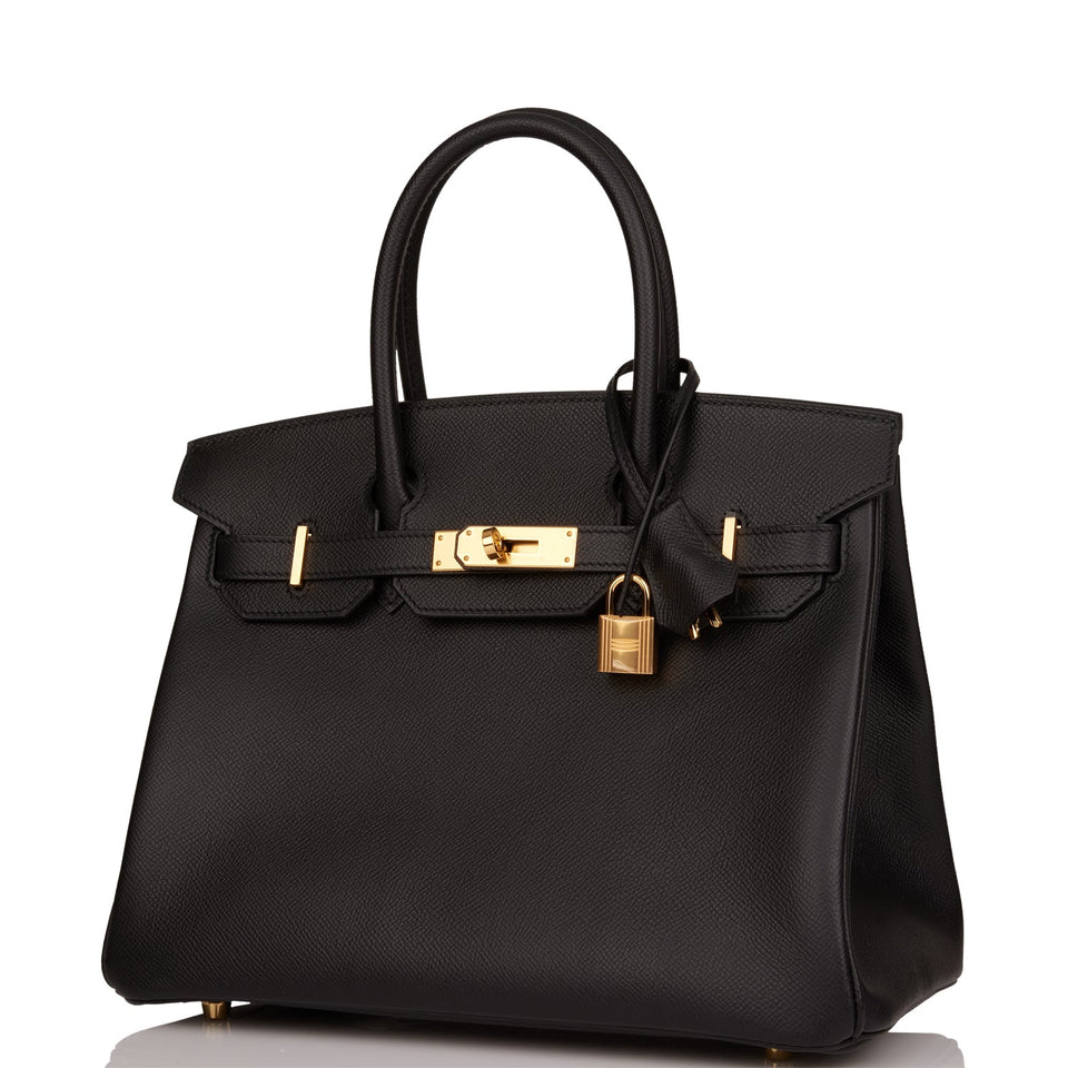 Hermes Birkin 30 Black Epsom Gold Hardware