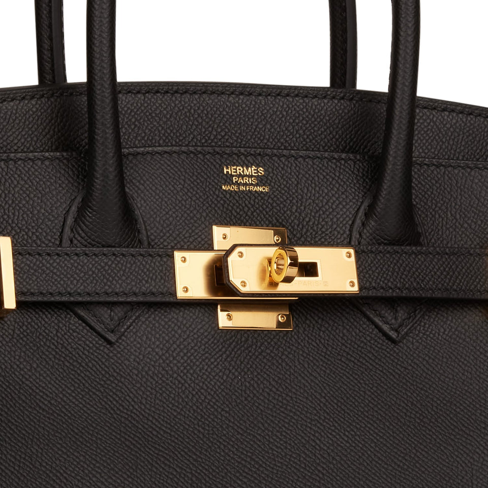 Hermes Birkin 30 Black Epsom Gold Hardware