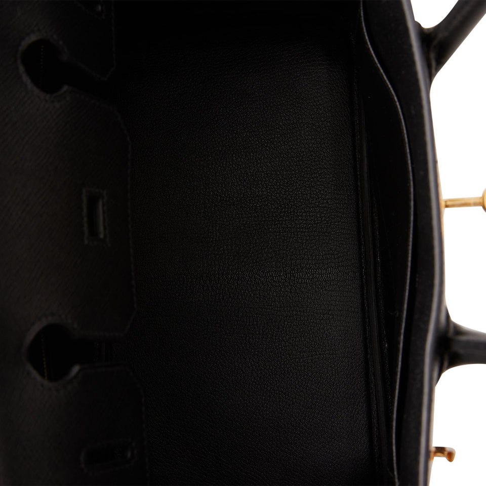 Hermes Birkin 30 Black Epsom Gold Hardware