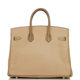 Hermes Special Order (HSS) Birkin 25 Ficelle Lizard and Argyle Swift Gold Hardware - Payment 2