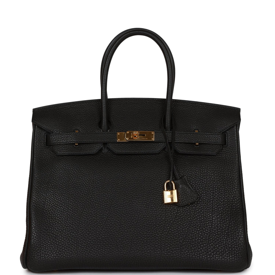 Hermes Birkin 35 Black Togo Gold Hardware