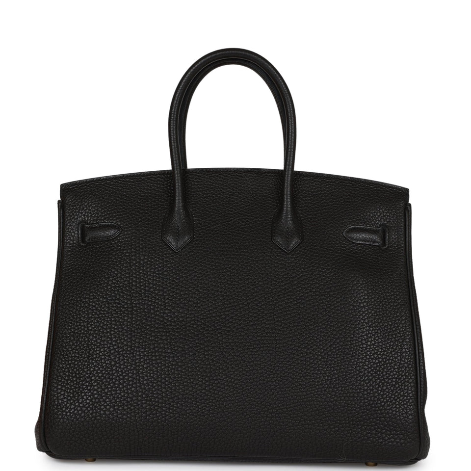 Hermes Birkin 35 Black Togo Gold Hardware