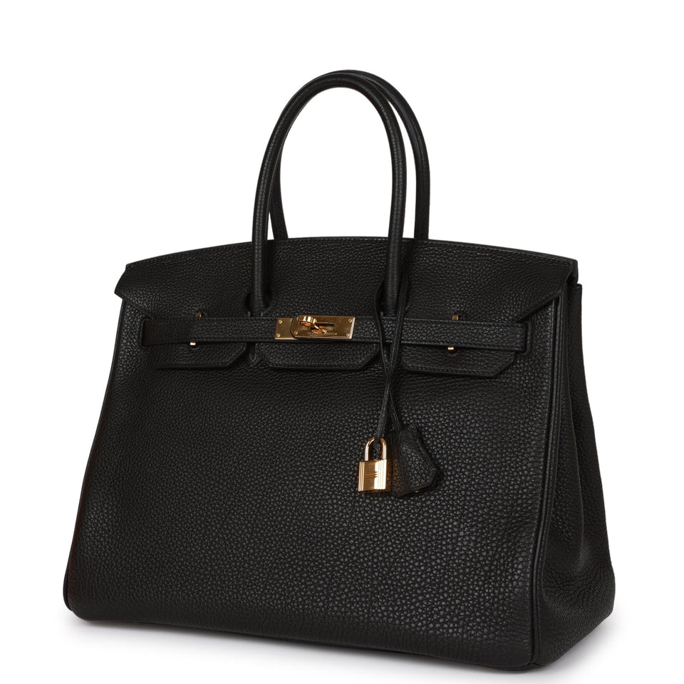 Hermes Birkin 35 Black Togo Gold Hardware