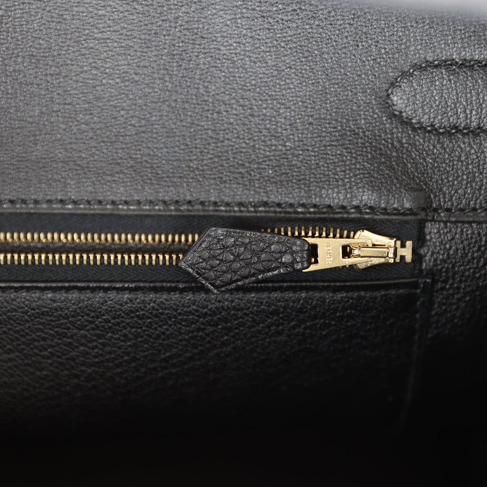 Hermes Birkin 35 Black Togo Gold Hardware