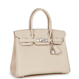 Hermes Birkin 30 Craie Epsom Palladium Hardware