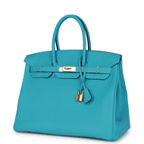 Hermes Birkin 35 Bleu de Nord Togo Goldhardware