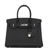Hermes Birkin 30 Black Togo Palladium Hardware