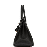 Hermes Birkin 30 Black Ostrich Rose Gold Hardware