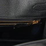 Hermes Birkin 30 Black Ostrich Rose Gold Hardware