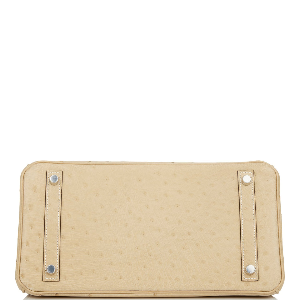 Hermes Birkin 30 Trench Ostrich Palladium Hardware