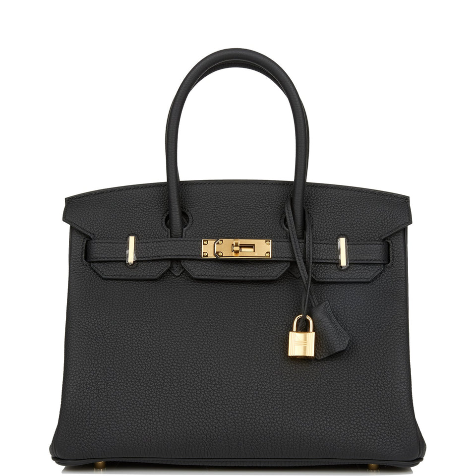 Hermes Birkin 30 Black Togo Gold Hardware