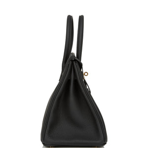 Hermes Birkin 30 Black Togo Gold Hardware
