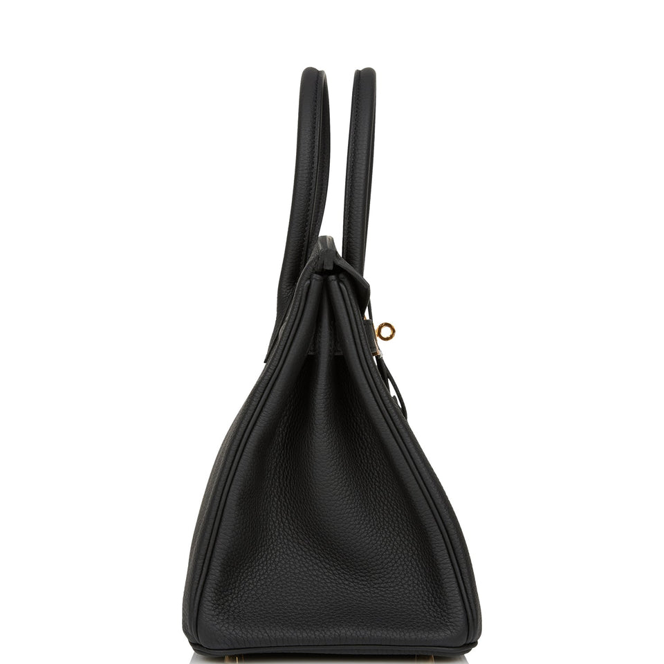 Hermes Birkin 30 Black Togo Gold Hardware