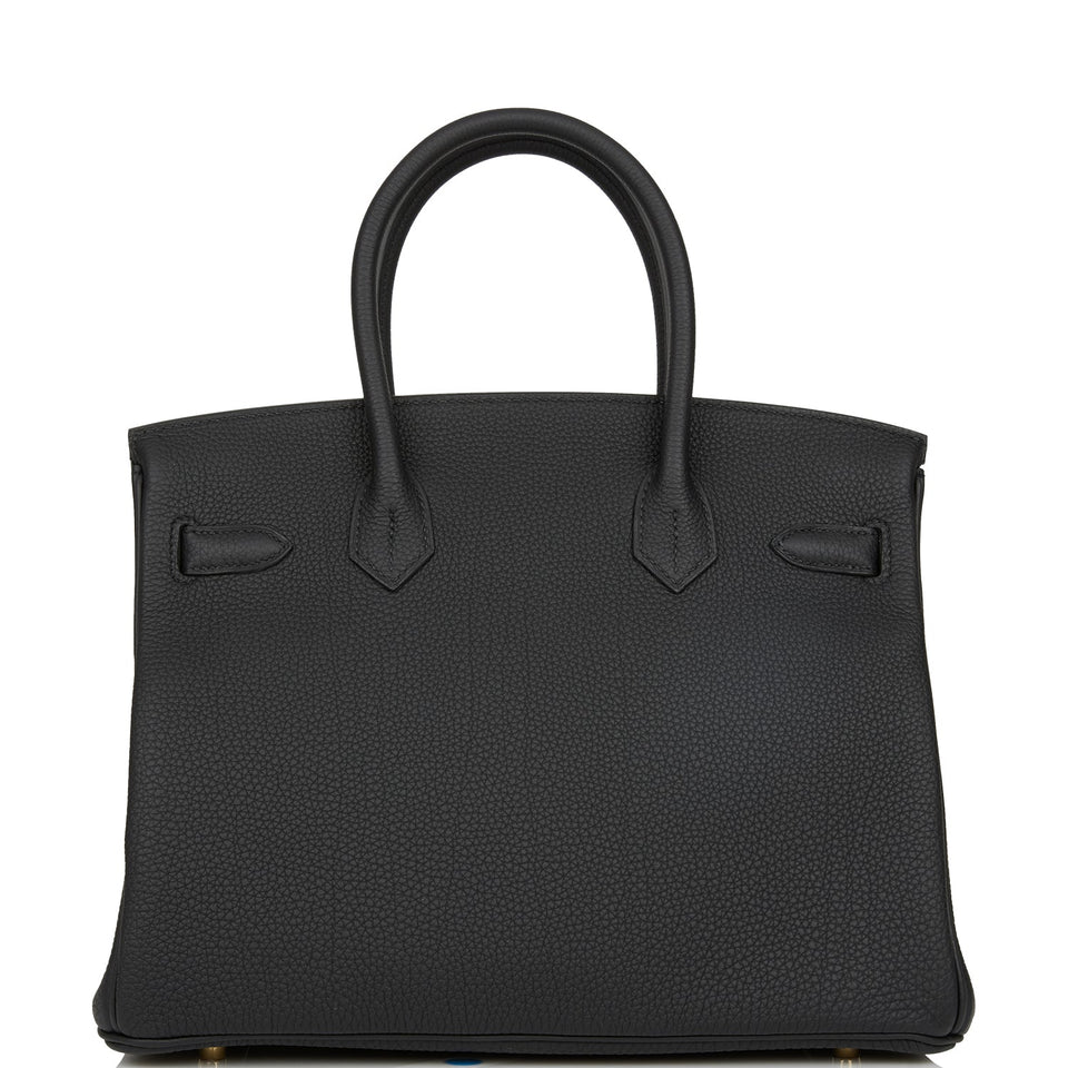 Hermes Birkin 30 Black Togo Gold Hardware