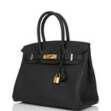 Hermes Birkin 30 Black Togo Gold Hardware