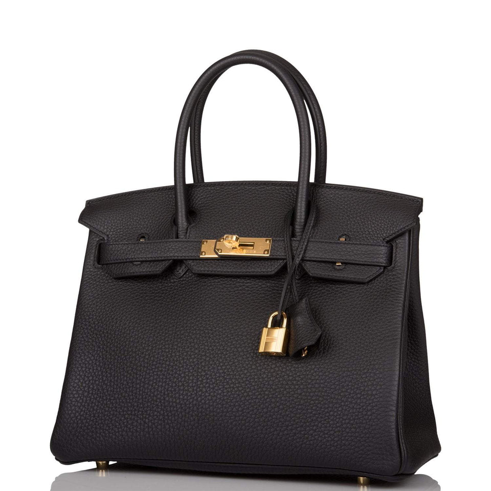 Hermes Birkin 30 Black Togo Gold Hardware