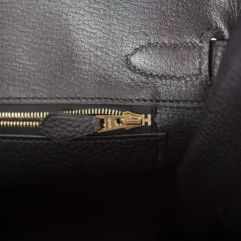 Hermes Birkin 30 Black Togo Gold Hardware