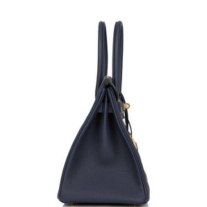 Hermes Birkin 30 Bleu Nuit Togo Gold Hardware