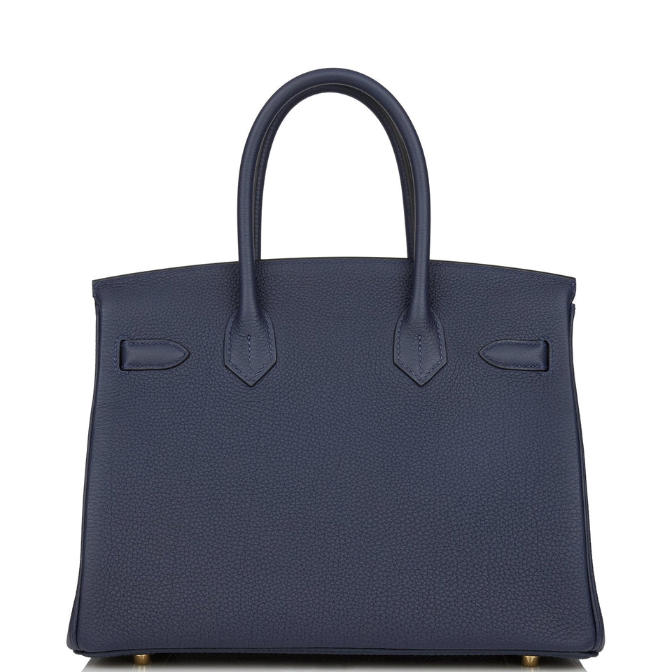Hermes Birkin 30 Bleu Nuit Togo Gold Hardware