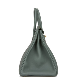 Hermes Birkin 35 Vert Amande Togo Gold Hardware