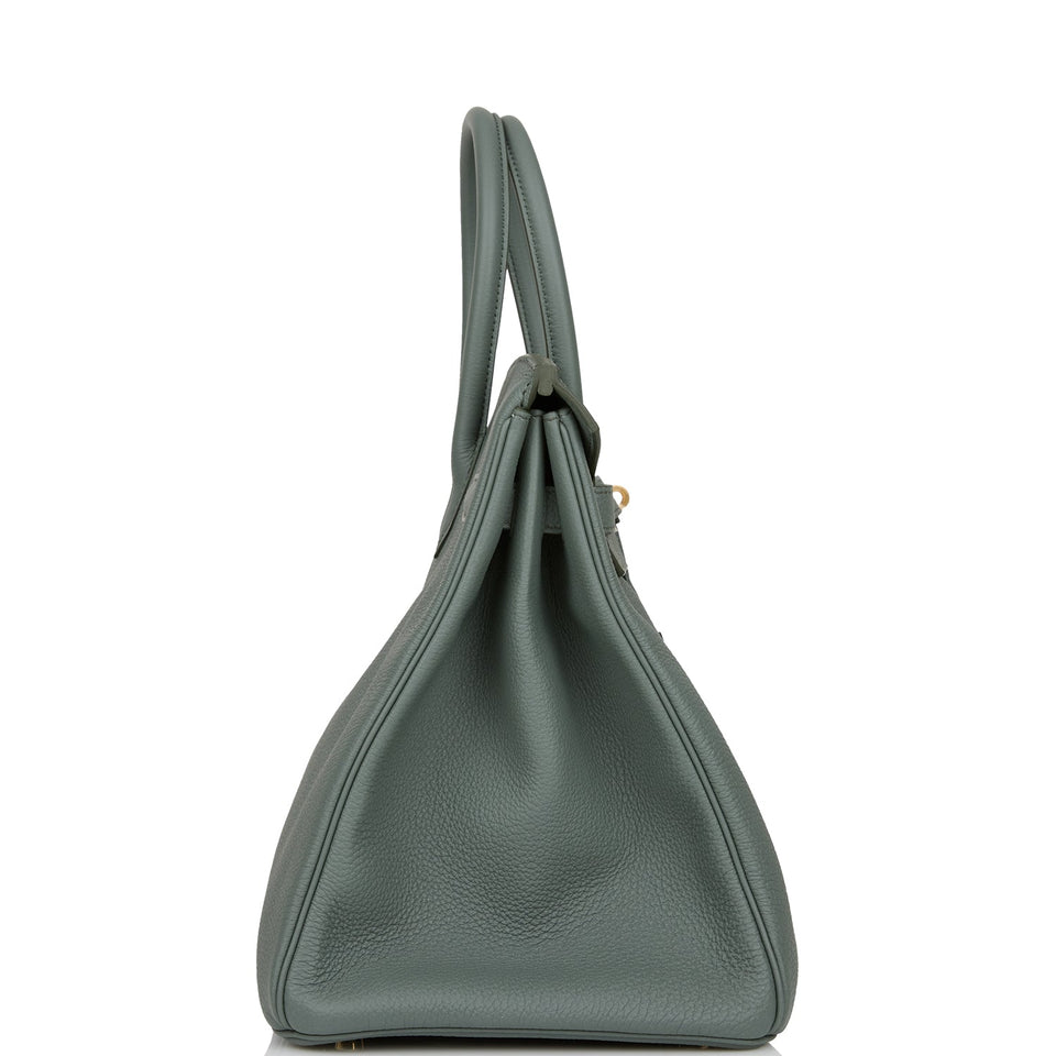 Hermes Birkin 35 Vert Amande Togo Gold Hardware