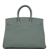 Hermes Birkin 35 Vert Amande Togo Gold Hardware
