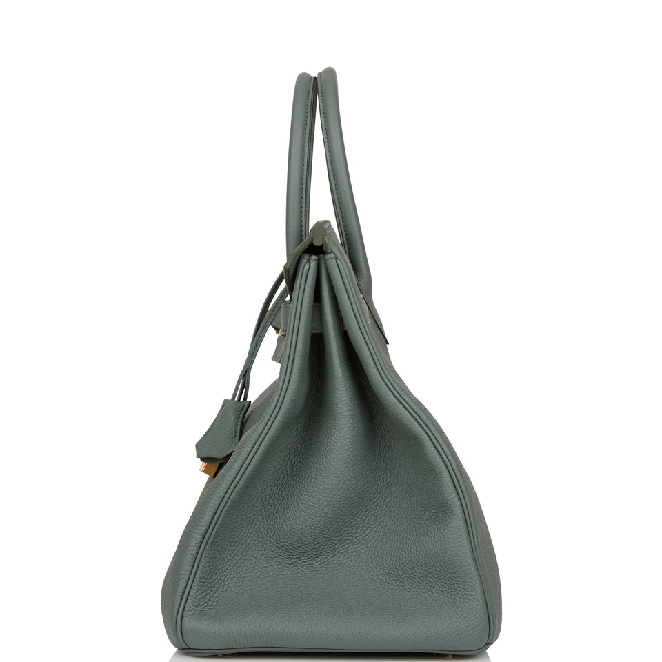 Hermes Birkin 35 Vert Amande Togo Gold Hardware