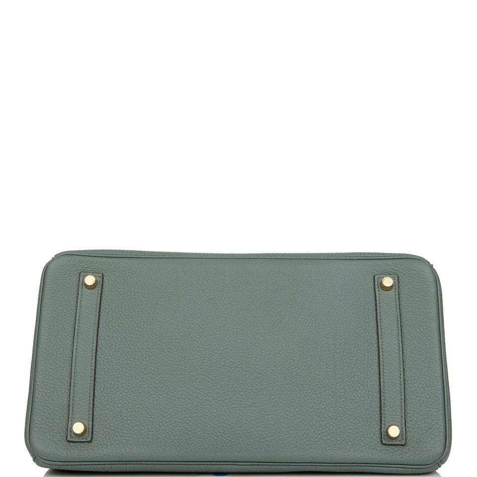 Hermes Birkin 35 Vert Amande Togo Gold Hardware