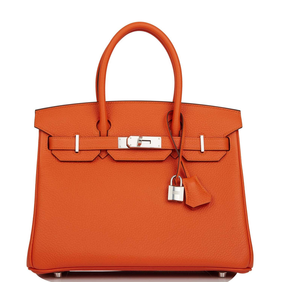 Hermes Birkin 30 Feu Clemence Palladium Hardware