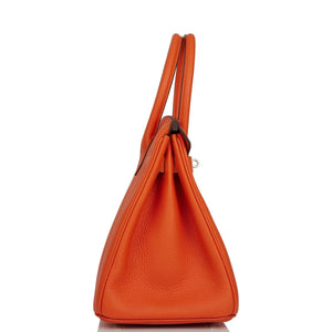 Hermes Birkin 30 Feu Clemence Palladium Hardware