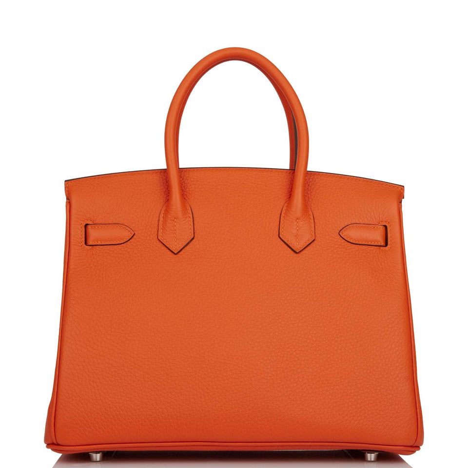 Hermes Birkin 30 Feu Clemence Palladium Hardware