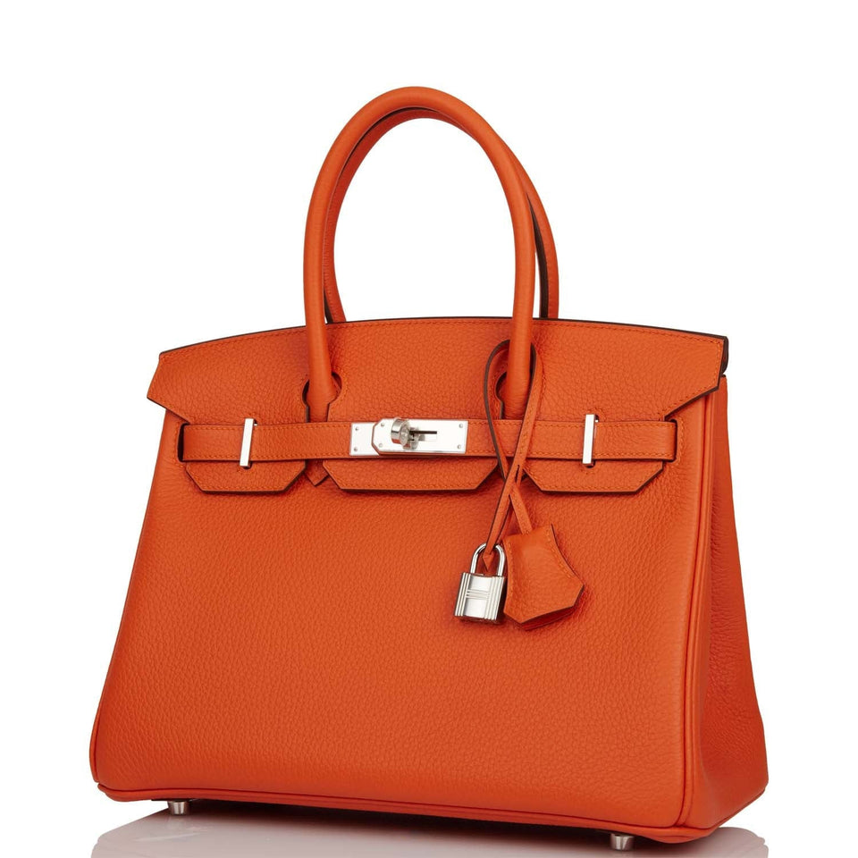 Hermes Birkin 30 Feu Clemence Palladium Hardware