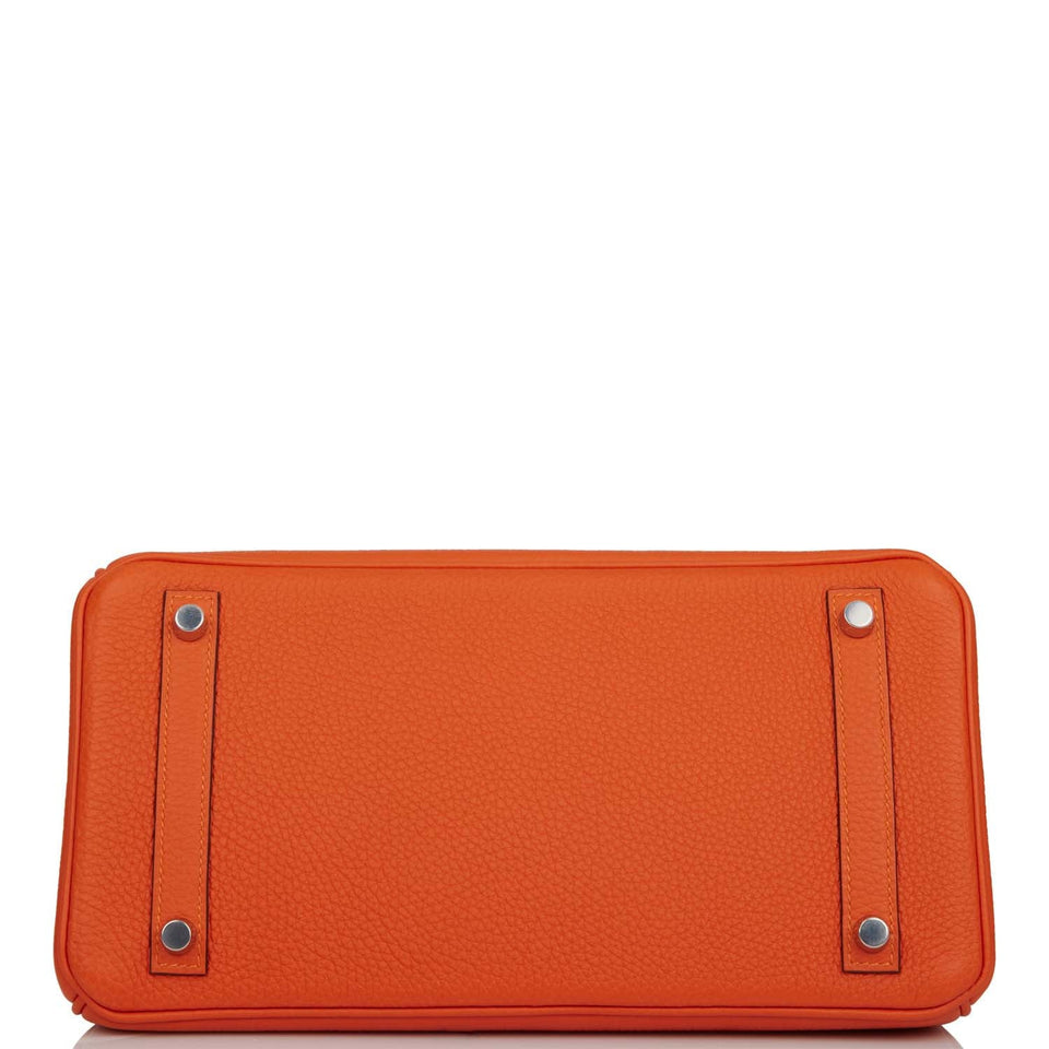 Hermes Birkin 30 Feu Clemence Palladium Hardware