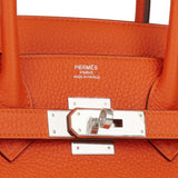 Hermes Birkin 30 Feu Clemence Palladium Hardware