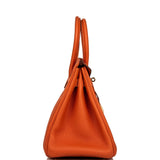 Hermes Birkin 30 Orange Clemence Gold Hardware
