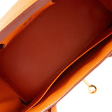 Hermes Birkin 30 Orange Clemence Gold Hardware