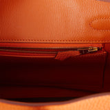 Hermes Birkin 30 Orange Clemence Gold Hardware