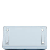 Hermes Birkin Sellier 25 Bleu Brume Epsom Palladium Hardware