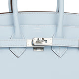 Hermes Birkin Sellier 25 Bleu Brume Epsom Palladium Hardware